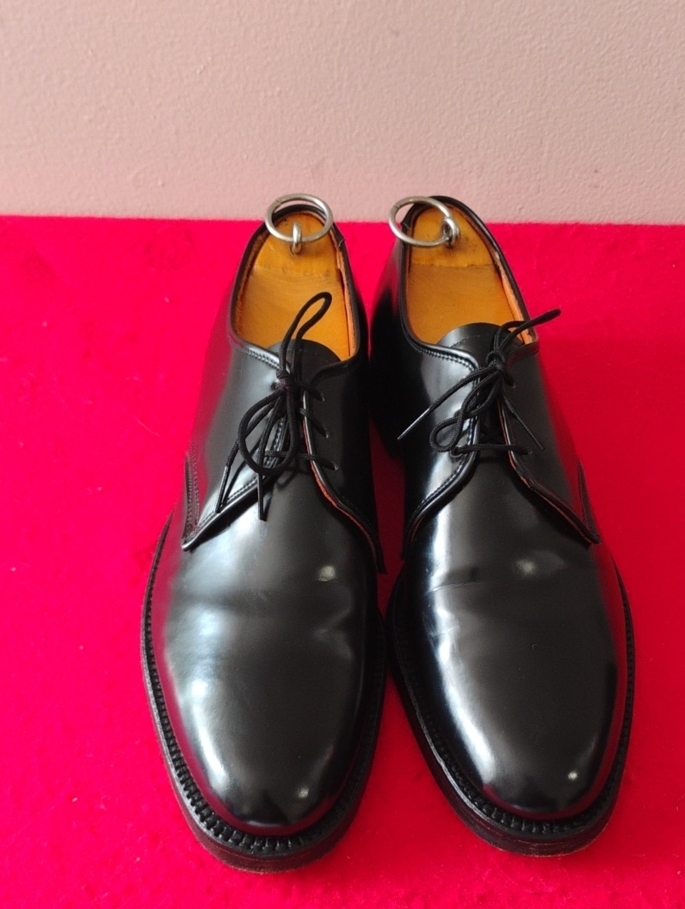 Men’s Black Leather Derby Shoes - Classic Lace-Up